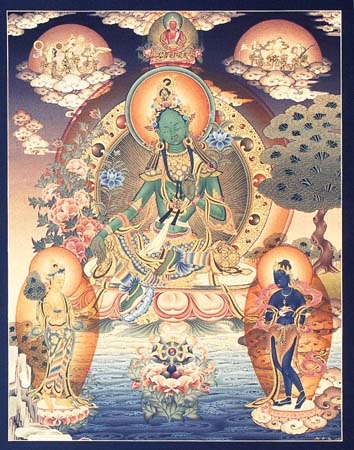 Artwork of Green Tara - Buddhism