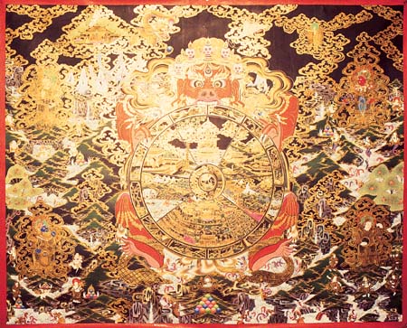 A Wheel of Life - Tibetan Buddhist Art